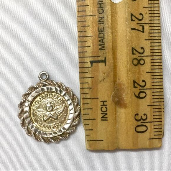 Signed Badavici Sterling silver Guardian Angel Pendant ๏ฟผ - Picture 4 of 4